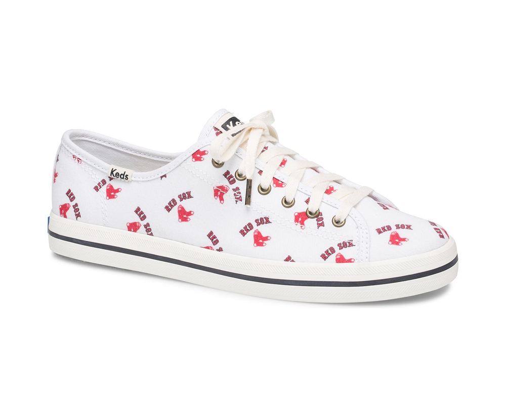 Keds Womens Sneakers White/Red - Kickstart MLB® - 714DEZLBV